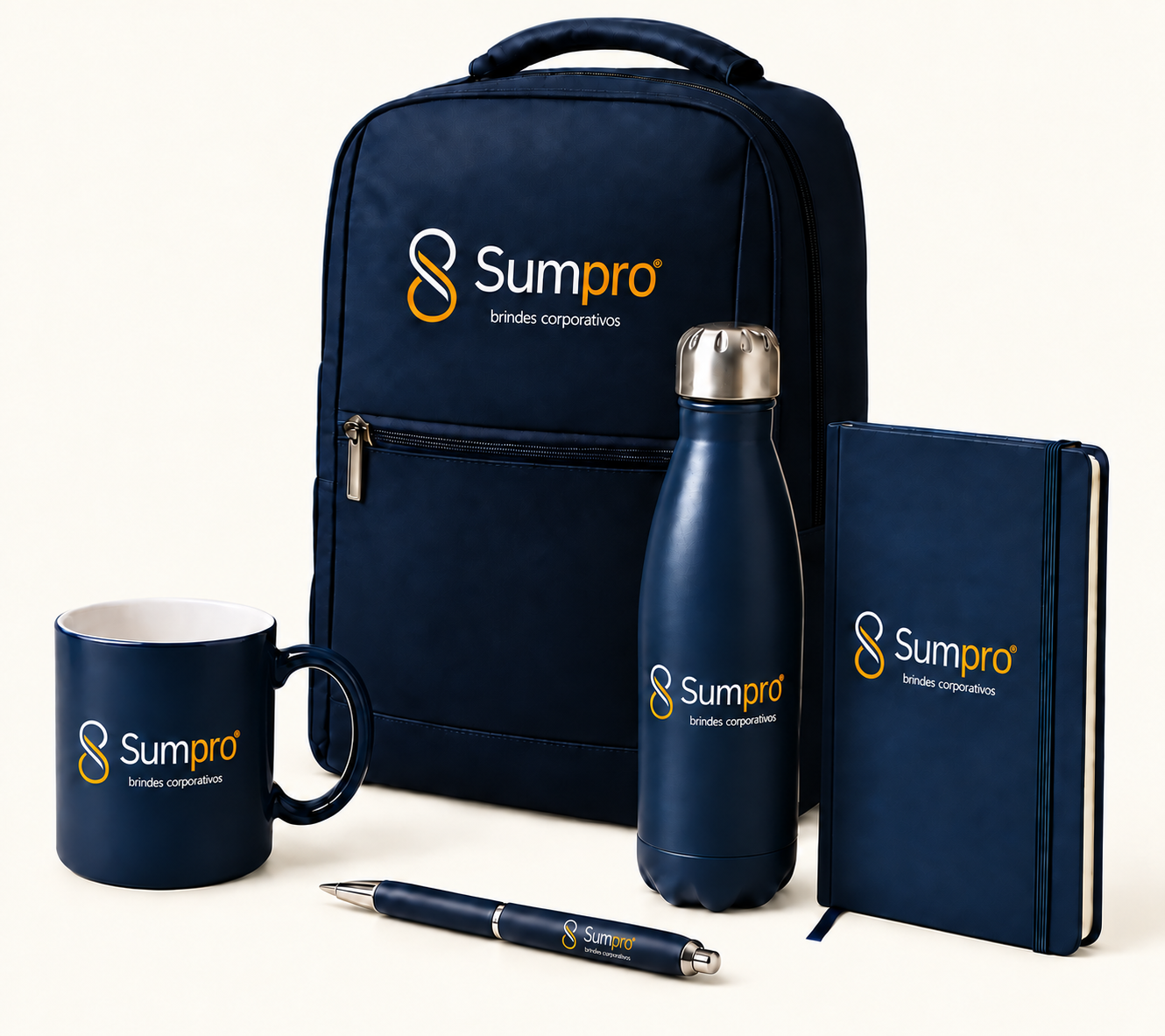 Kit de brindes corporativos personalizados Sumpro