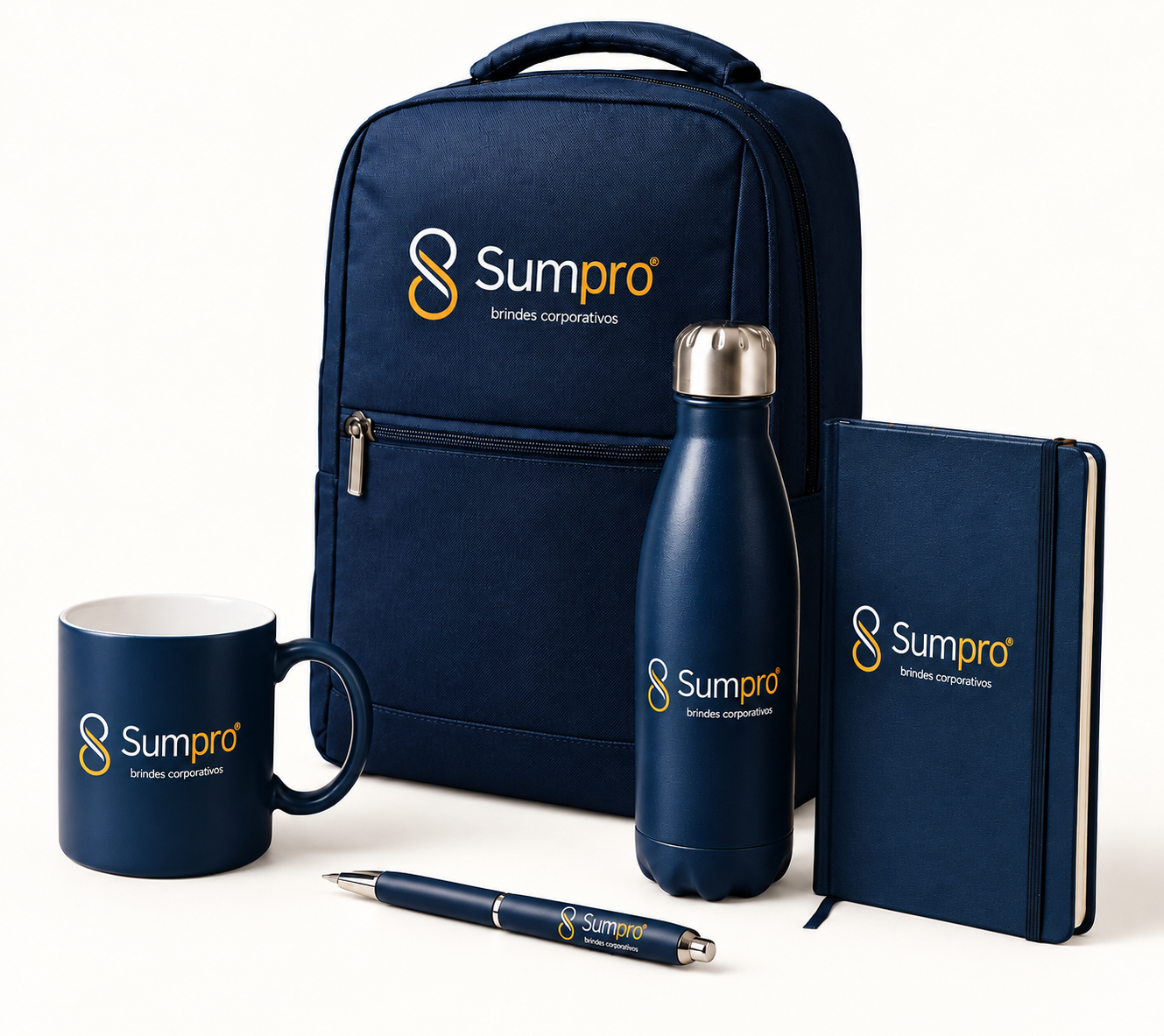 Kit de brindes corporativos personalizados Sumpro