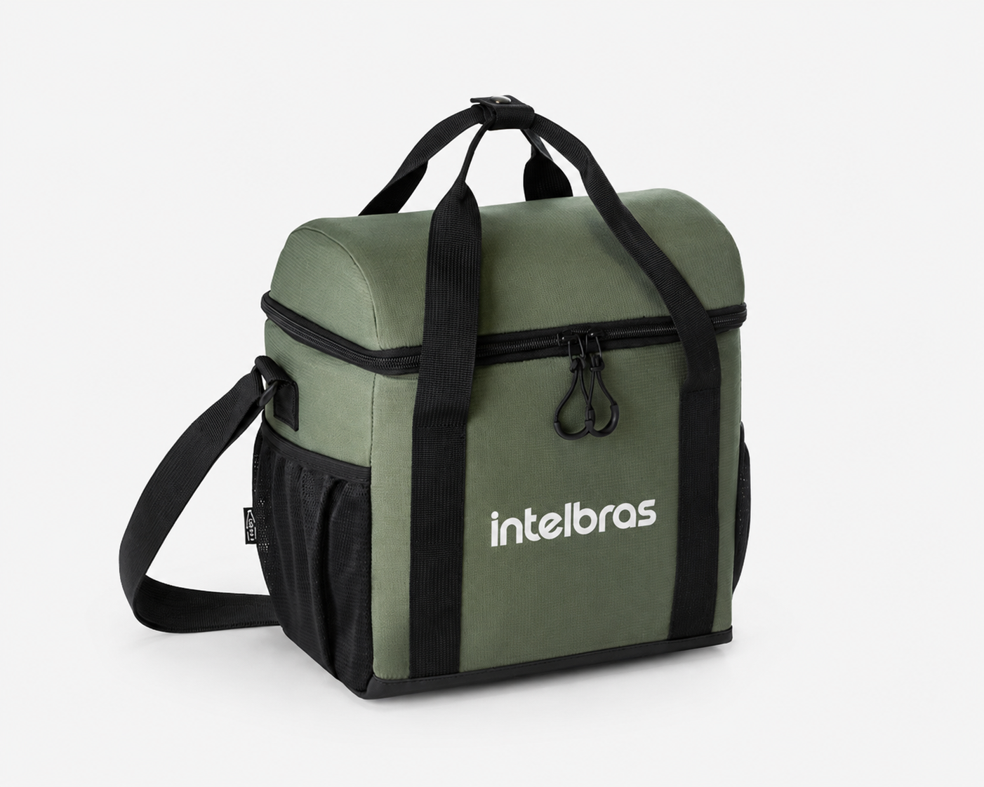 Bolsa térmica almofadada 600D ripstop em poliéster reciclado em rPET
